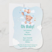 OH BÉBÉ TEDDY OURS BABY SHOWER INVITATION POUR LES (Devant)