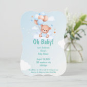 OH BÉBÉ TEDDY OURS BABY SHOWER INVITATION POUR LES (Debout devant)
