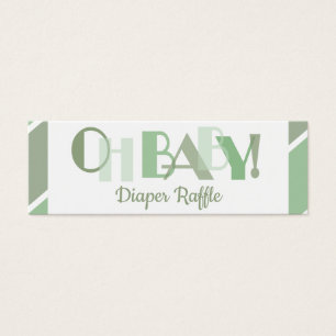 Oh Bébé Vert Typographie Moderne Déchets Raffle