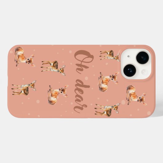 Oh Beste iPhone Case in Peach en Brown (Achterkant (horizontaal))