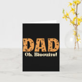 Oh Biscuits Funny Jokes Sarcastic Quote Dad Funny  Kaart (Gele Bloem)