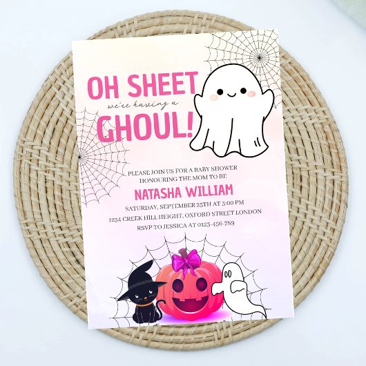 Oh Blad Het is een Ghoul Baby shower Uitnodiging
