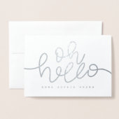 Oh Bonjour vrai feuille faire-part de naissance/ph (Devant avec enveloppe)