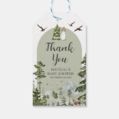 Oh Boy Adventure Pine Forest Dank je wel Cadeaulabel (Achterkant)