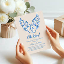 Oh boy! Angel Wings Baby shower voor jongens