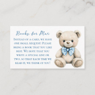 Oh Boy Baby Shower Book Request Card Informatiekaartje