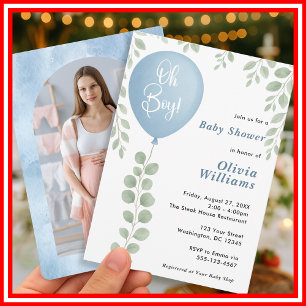 Oh Boy Baby Shower   Foto Kaart