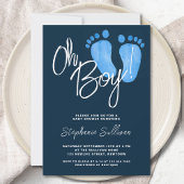 Oh Boy Baby shower Kaart
