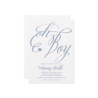 OH BOY Baby shower Kaart