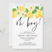 Oh Boy Baby shower Party Summer Lemon Kaart (Voorkant)