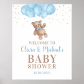Oh Boy Baby shower Party Welcome Poster (Devant)