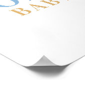 Oh Boy Baby shower Party Welcome Poster (Coin)