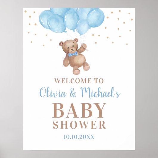 Oh Boy Baby shower Party Welkome Poster (Voorkant)