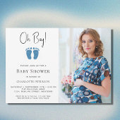 Oh Boy Baby shower Photo Invitation