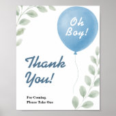 Oh Boy Baby Shower Poster (Voorkant)