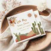 Oh Boy Baby shower Zuidwestelijke Cactus Desert Servet