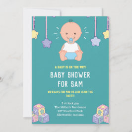 Oh Boy Baby speelgoed blauw baby shower Uitnodigin Kaart