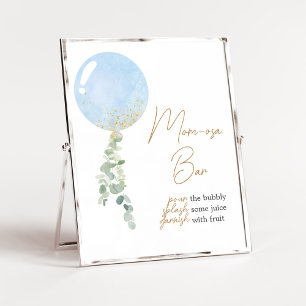 Oh Boy Balloon Baby shower Moeder Osa Bar Poster