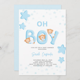 Oh Boy Beer Baby shower Boy Uitnodiging