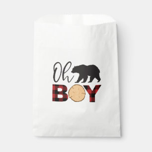 Oh Boy Beer Buffalo Plaid Baby shower Bedankzakje