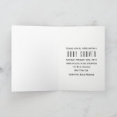 Oh Boy Black Mustache Baby shower Invitation (Binnen)