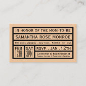 Oh Boy Black Mustache Baby shower Invitation de bi (Dos)