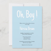 Oh Boy Blue Baby shower Kaart (Voorkant)