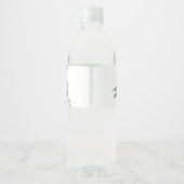 Oh Boy Blue Balloon Greenery Baby shower Waterfles Etiket (Achterkant)