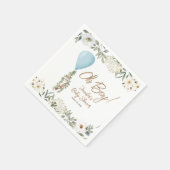 Oh Boy Blue Boho ballonBaby shower Servet (Hoek)