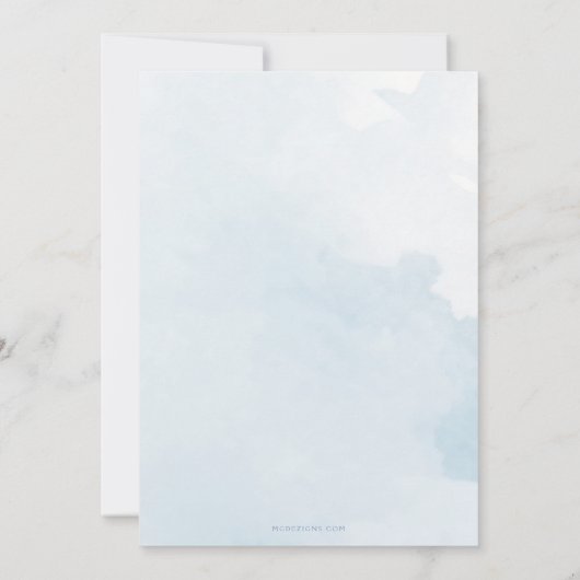 Oh Boy Blue Boho Boy Baby shower Uitnodiging (Achterkant)