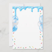 Oh Boy Blue Donut baby shower Invitation (Dos)