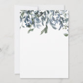 Oh Boy Blue Floral Green Baby shower Invitation (Dos)