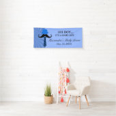 OH BOY! Blue Little Man Baby Boy Shower Banner (Insitu)