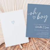 Oh Boy Boho minimalistisch Baby shower Kaart