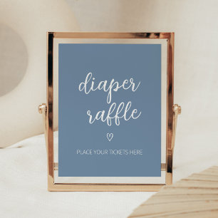 Oh Boy Boho Minimalistische Baby shower Luier Raff Poster