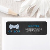 OH BOY bowtie baby shower retour adres label (Insitu)