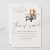 Oh Boy,  Brown Bear Baby shower boy Bedankkaart (Voorkant)