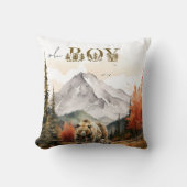 Oh Boy Cozy Neutral Teddy Bear Adventure Kussen (Voorkant)