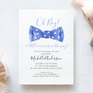 Oh Boy Dasje Baby Shower Uitnodiging