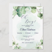 Oh Boy Eucalyptus feuille Baby shower Invitation (Devant)