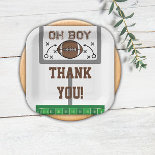 Oh Boy Football Baby shower Papieren Bordje