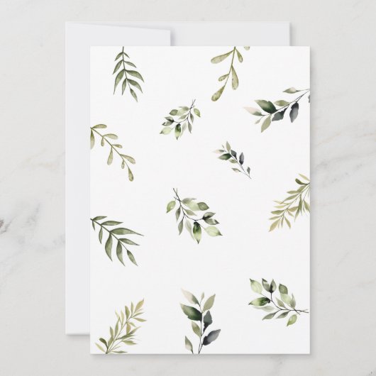 Oh boy Greenery oerwoud safari dieren baby shower Kaart (Achterkant)