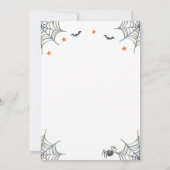 Oh Boy Halloween Baby shower Invitation Kaart (Achterkant)