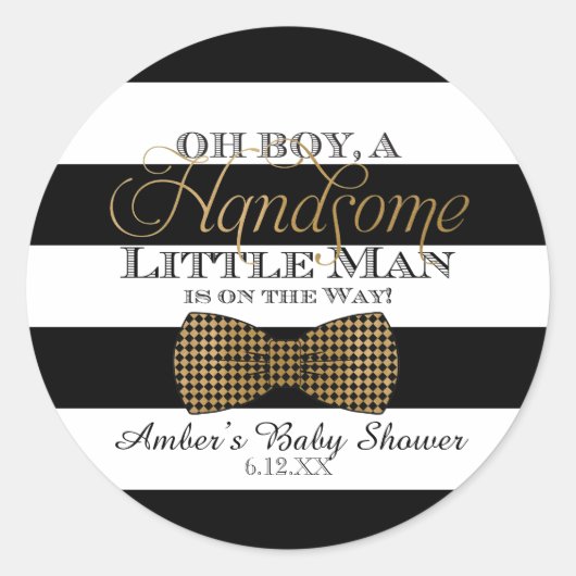 Oh Boy Handsome Little Man Stickers (Voorkant)