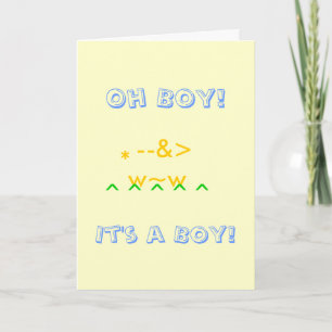 Oh boy! Het is een jongen! Kaart
