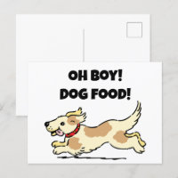 Oh Boy Hondenvoer Hongerige Puppy Cartoon Illustra