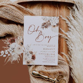 Oh Boy Invitation Boho Baby shower Invitation