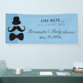 OH BOY! Kleine Man Mustache Baby Boy Shower Banner (Beurs)