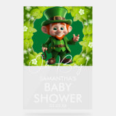 Oh Boy Leprechaun Baby shower Bienvenue (Recto)