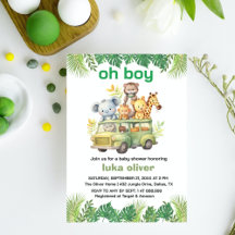 Oh Boy Leuk oerwoud Safari Dieren baby shower